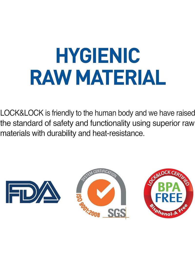 لوك آند لوك حاوية تخزين طعام كلاسيكية محكمة الإغلاق بغطاء قلاب سعة 2.4 لتر - Image 4